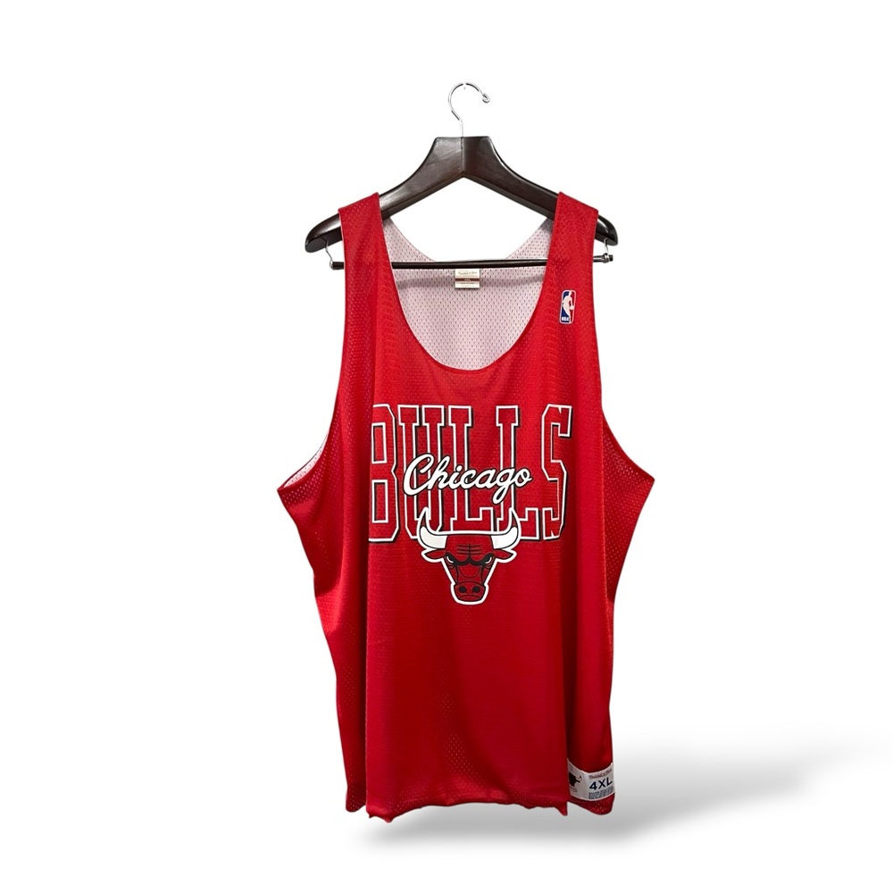 Mitchell & Ness Red/White Reversible Chicago Bulls Jersey, 4XL